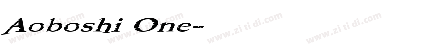 Aoboshi One字体转换